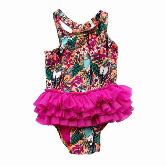 Cat & Jack Other - Cat & Jack Neon Orange & Fuchsia Jungle Bird Tutu